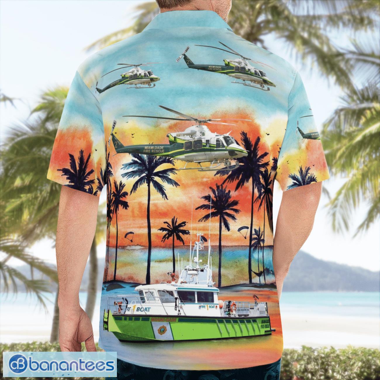 Miami-Dade Fire Rescue Boat & Bell 412EP Beach Hawaiian Shirt Summer Gift Miami-Dade Fire Rescue Boat & Bell 412EP Beach Hawaiian Shirt Summer Gift Product Photo 2