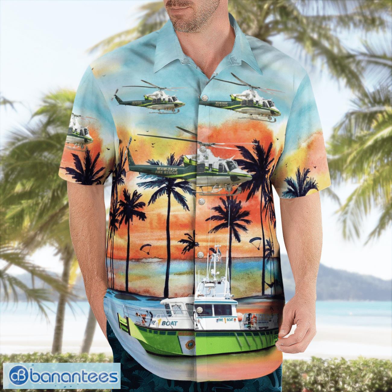 Miami-Dade Fire Rescue Boat & Bell 412EP Beach Hawaiian Shirt Summer Gift Miami-Dade Fire Rescue Boat & Bell 412EP Beach Hawaiian Shirt Summer Gift Product Photo 4
