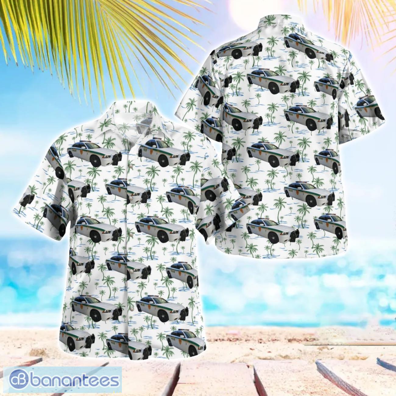 miami dade police department mdpd dodge charger hawaiian shirt beach summer shirt image Miami-Dade Police Department (MDPD) Dodge Charger Hawaiian Shirt Beach Summer Shirt Product Photo 1