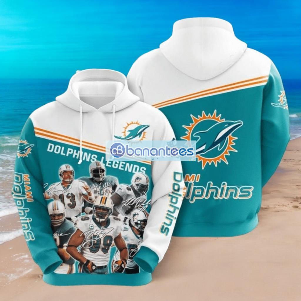 miami dolphins hoodie 3d all over print image Miami Dolphins Hoodie 3D All Over Print Product Photo 1