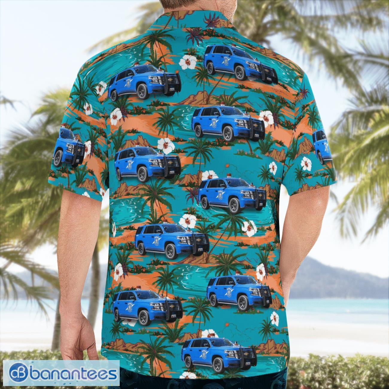 michigan state police 2020 chevy tahoe k953 aloha hawaiian shirt 1 image Michigan State Police 2020 Chevy Tahoe K953 Aloha Hawaiian Shirt Product Photo 2