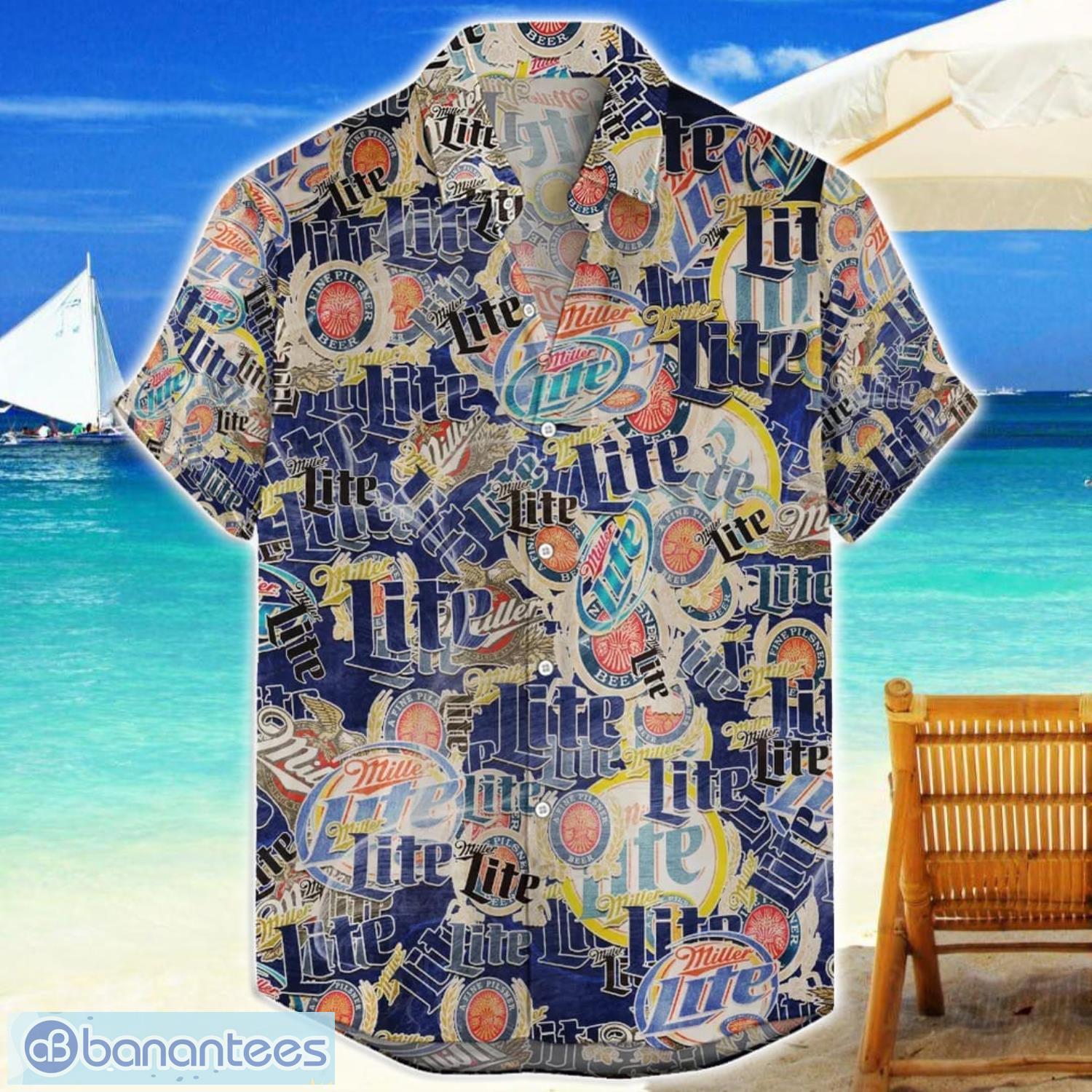 miller lite aop beer logo hawaiian shirt summer gift for men and women image Miller Lite AOP Beer Logo Hawaiian Shirt Summer Gift For Men And Women Product Photo 1