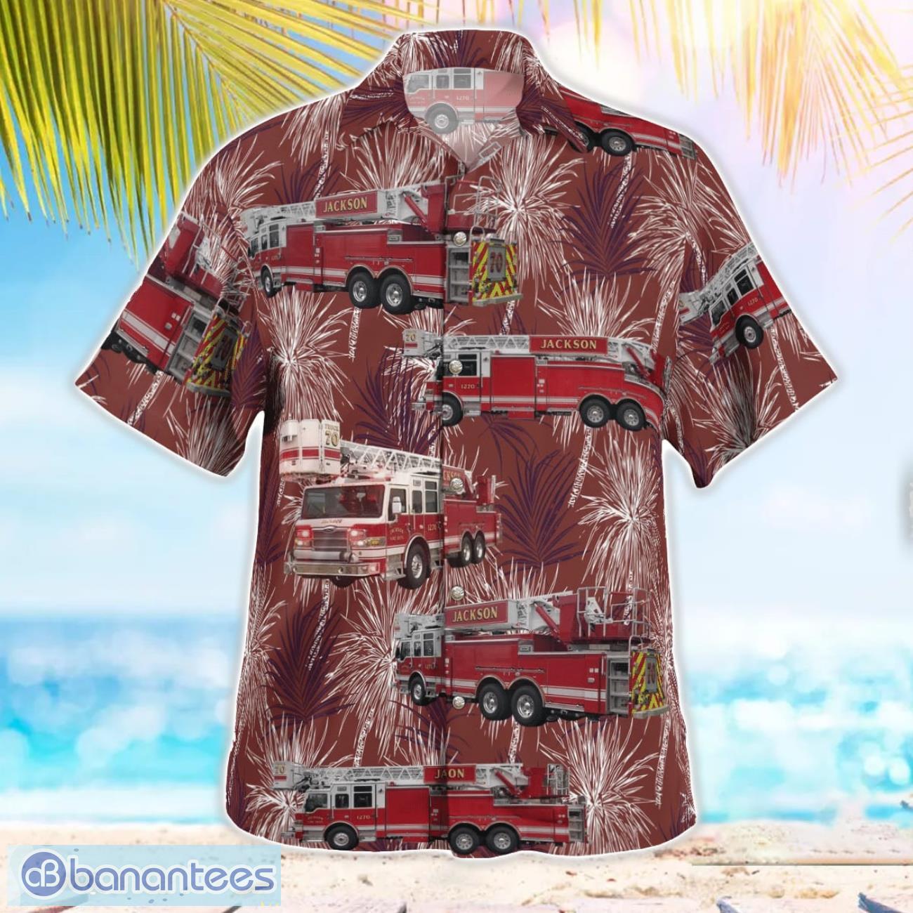 mississippi jackson fire department ladder truck hawaiian shirt beach shirt summer holiday gift 1 image Mississippi Jackson Fire Department Ladder Truck Hawaiian Shirt Beach Shirt Summer Holiday Gift Product Photo 2