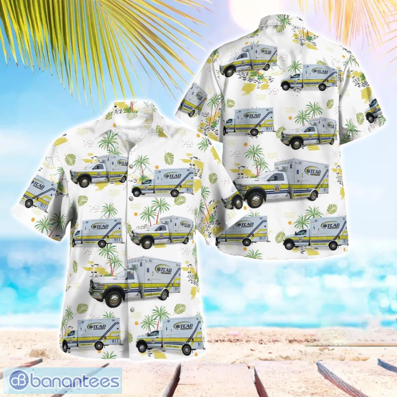 missouri taney county ambulance district 3d hawaiian shirt image Missouri, Taney County Ambulance District 3D Hawaiian Shirt Product Photo 1
