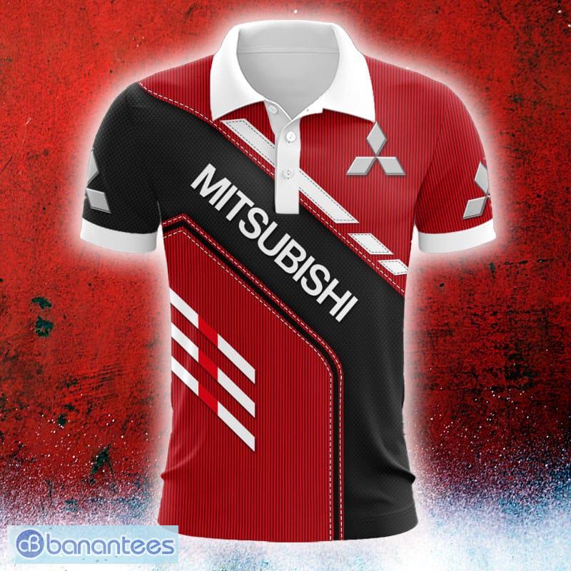 mitsubishi logo brand vertical stripes supercar golf polo shirt aop image Mitsubishi Logo Brand Vertical Stripes SuperCar Golf Polo Shirt AOP - Mitsubishi Logo Brand Vertical Stripes SuperCar Golf Polo Shirt AOP