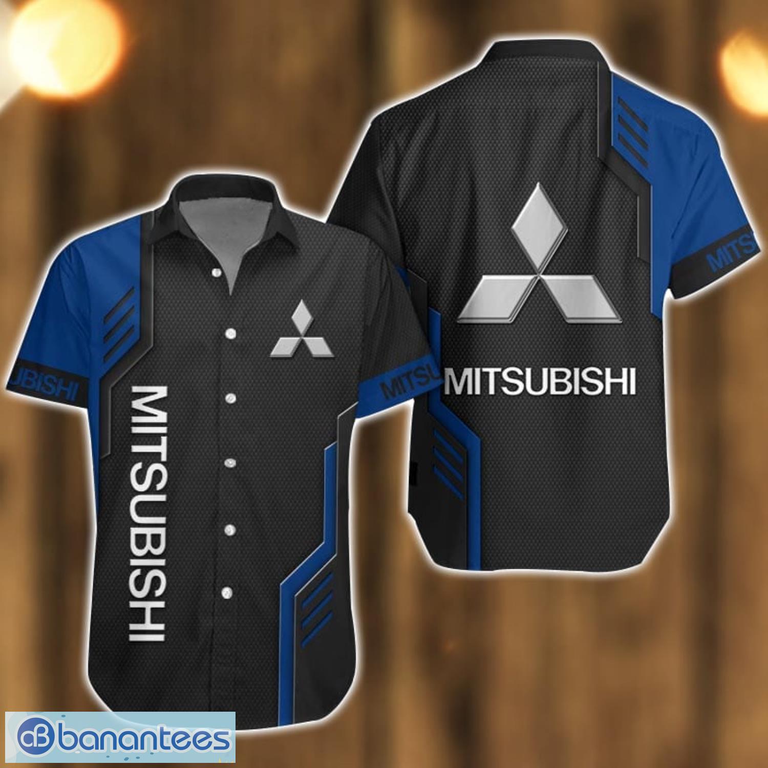 mitsubishi logo car hawaiian shirt gift ideas image Mitsubishi Logo Car Hawaiian Shirt Gift Ideas Product Photo 1
