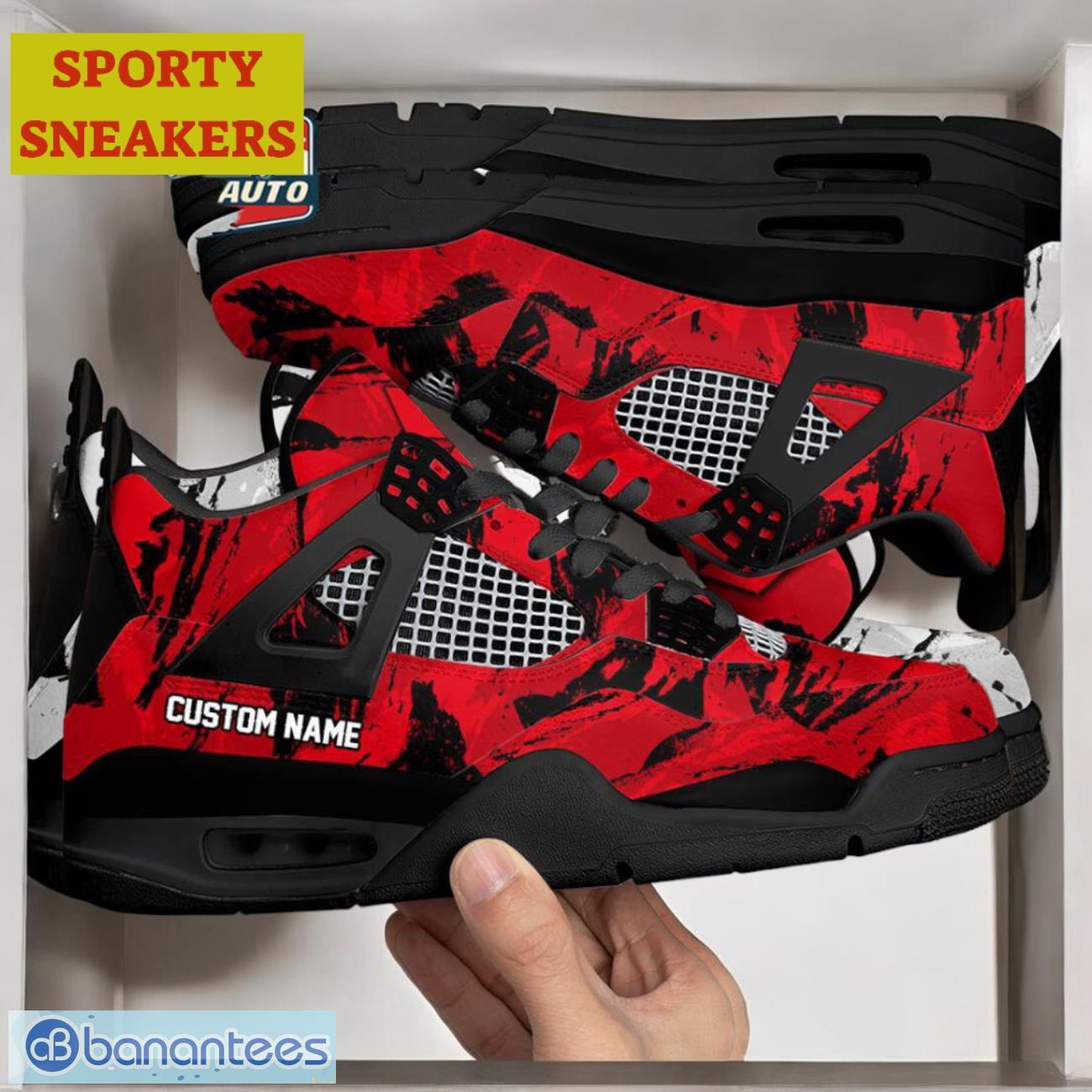 mitsubishi mixing colors custom name air jordan 4 dynamic design for men women 1 image Mitsubishi Mixing Colors Custom Name Air Jordan 4 Dynamic Design For Men Women Product Photo 2