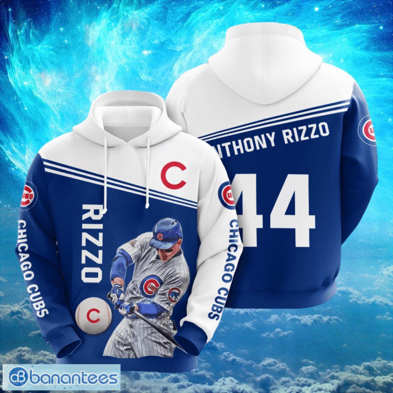 mlb chicago cubs logo design 44 rizzo full print hoodie image MLB Chicago Cubs Logo Design 44 Rizzo Full Print Hoodie Product Photo 1