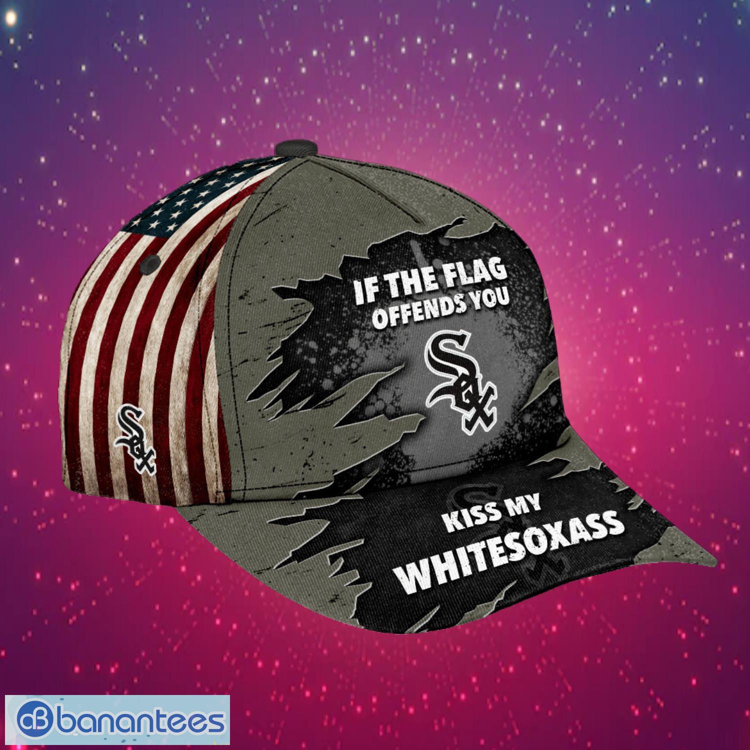 mlb chicago white sox logo design american flag cap image MLB Chicago White Sox Logo Design American Flag Cap Product Photo 1