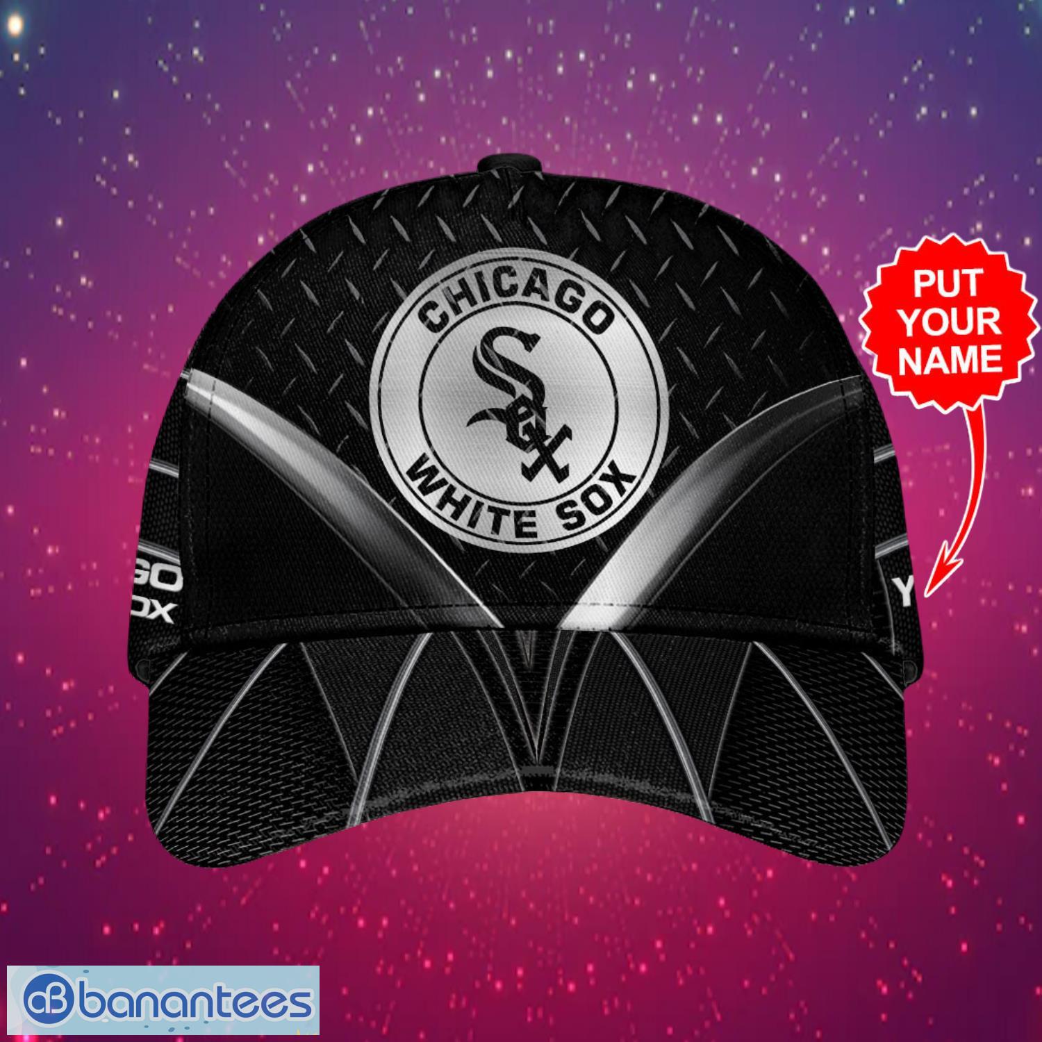 mlb chicago white sox logo design black cap custom your name cap 3d cap image MLB Chicago White Sox Logo Design Black Cap Custom Your Name Cap 3D Cap Product Photo 1