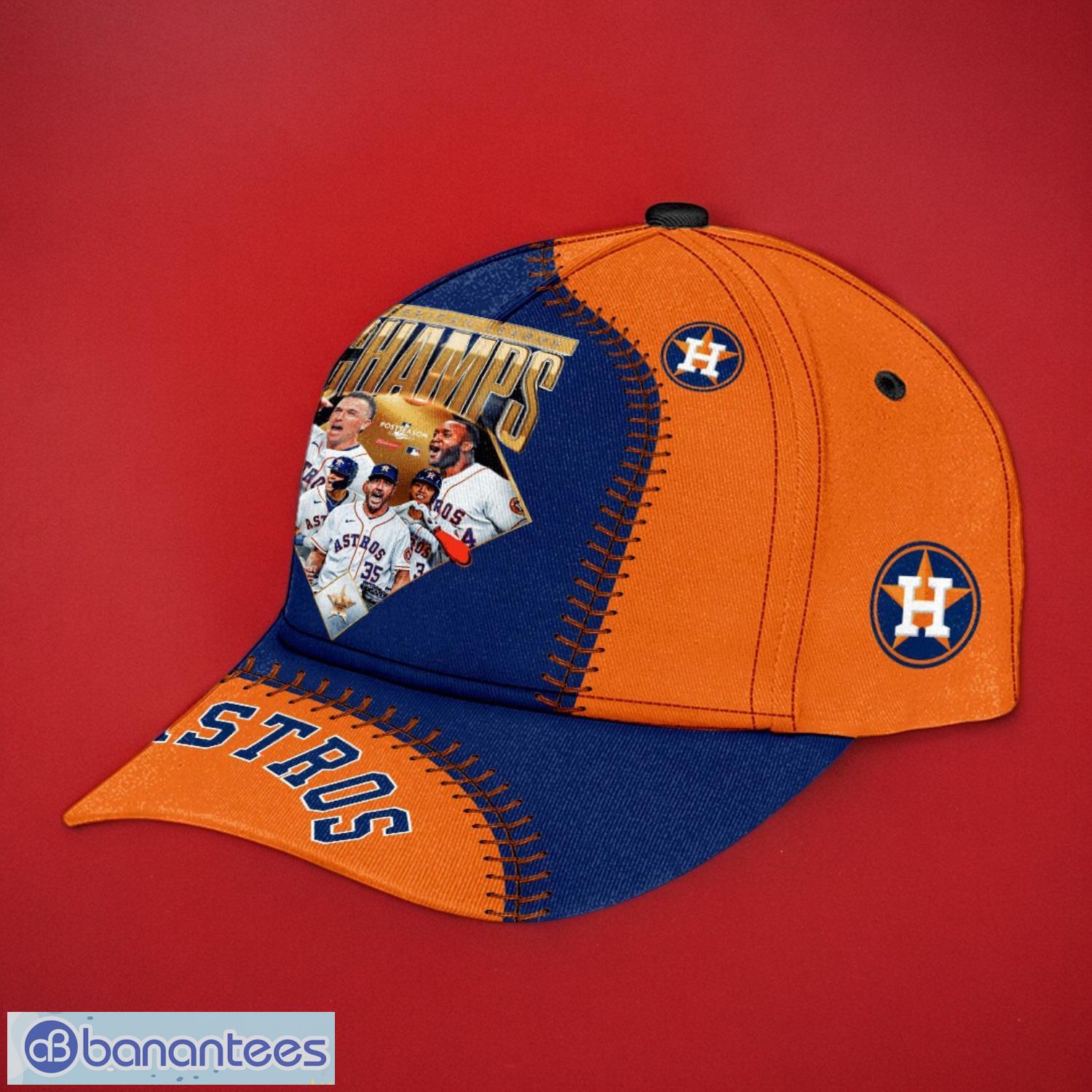 mlb houston astros logo design champs orange midnight cap gift for fans 3d cap image MLB Houston Astros Logo Design Champs Orange Midnight Cap Gift For Fans 3D Cap Product Photo 1