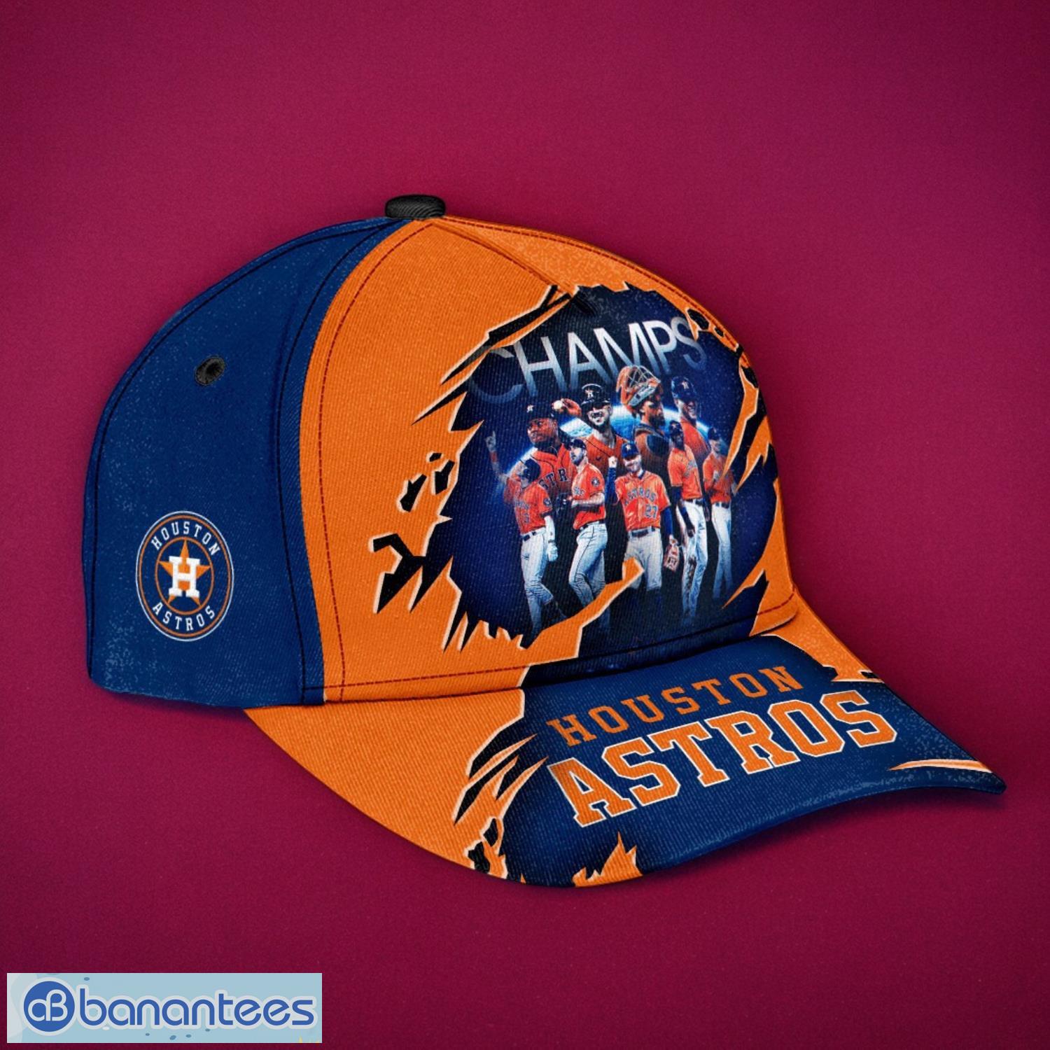 mlb houston astros logo design orange midnight cap gift for fans 3d cap 1 image MLB Houston Astros Logo Design Orange Midnight Cap Gift For Fans 3D Cap Product Photo 2