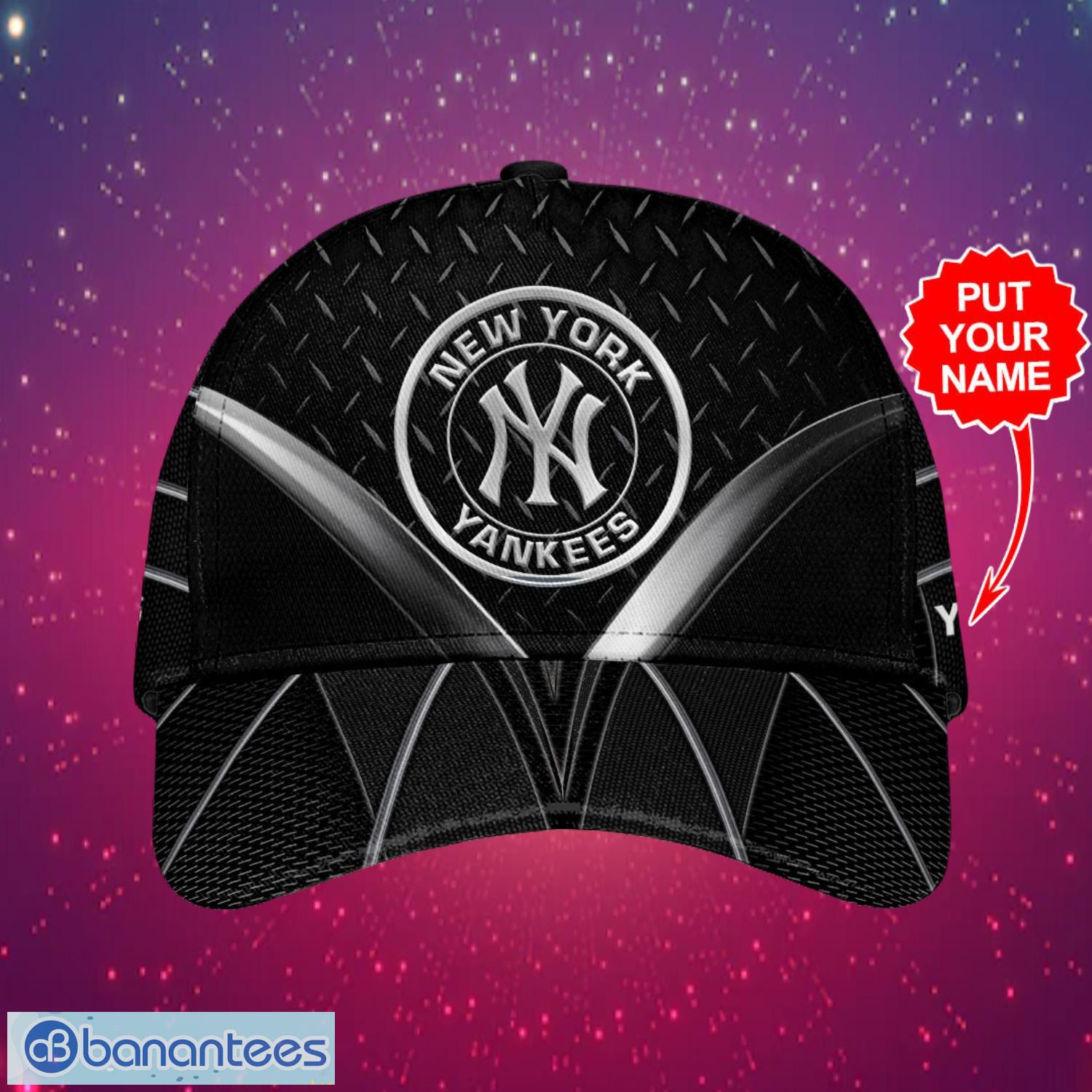 mlb new york yankees design black cap custom your name cap 3d cap 1 image MLB New York Yankees Design Black Cap Custom Your Name Cap 3D Cap Product Photo 2