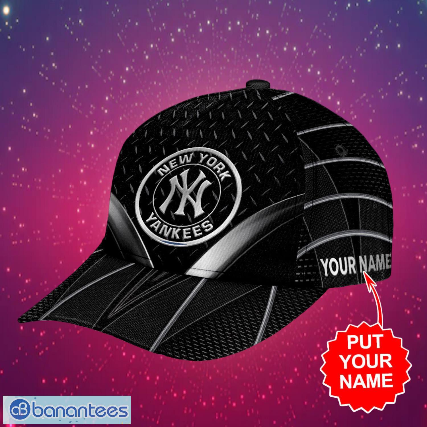 mlb new york yankees design black cap custom your name cap 3d cap image MLB New York Yankees Design Black Cap Custom Your Name Cap 3D Cap Product Photo 1