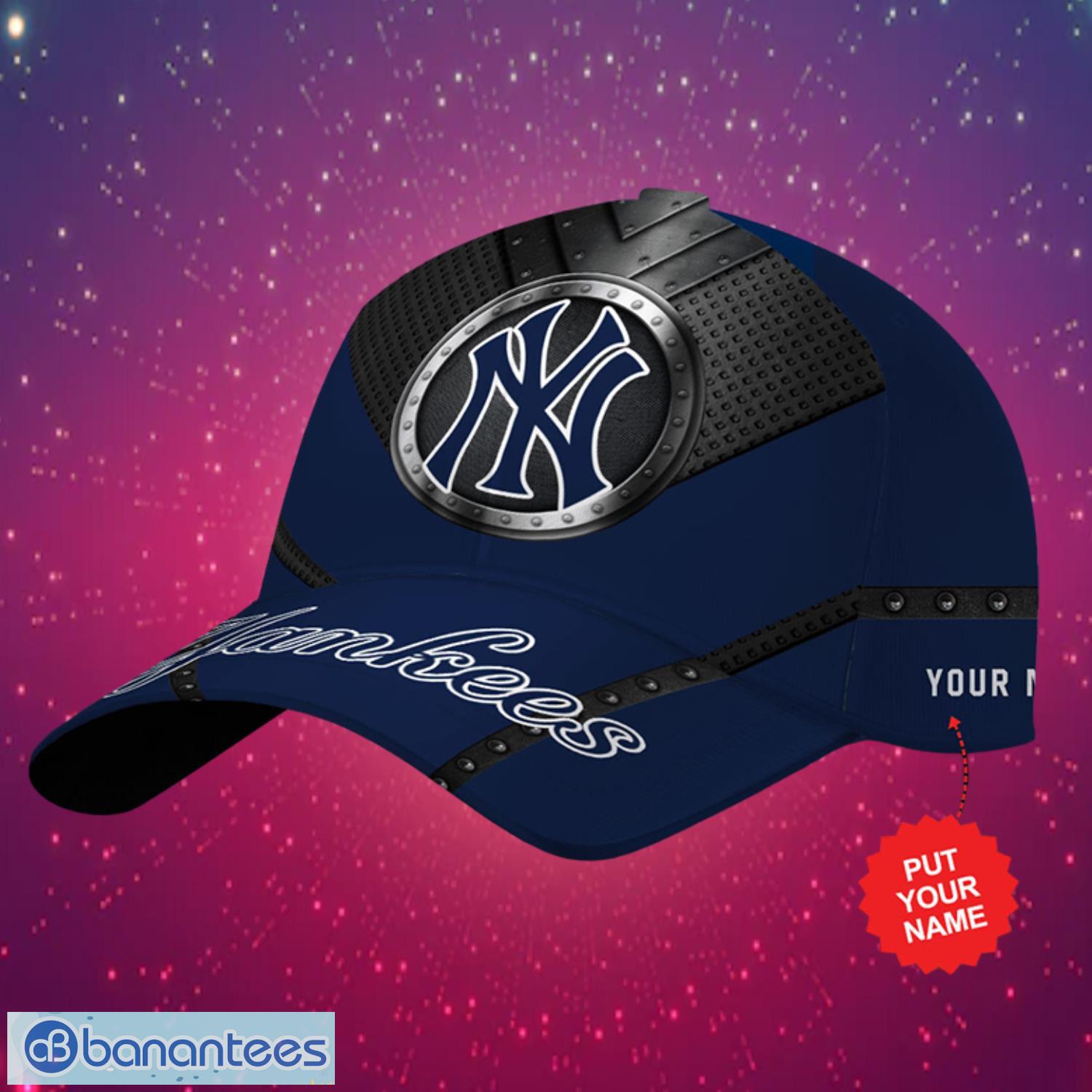 mlb new york yankees logo design navy cap custom name cap 3d cap 1 image MLB New York Yankees Logo Design Navy Cap Custom Name Cap 3D Cap Product Photo 2