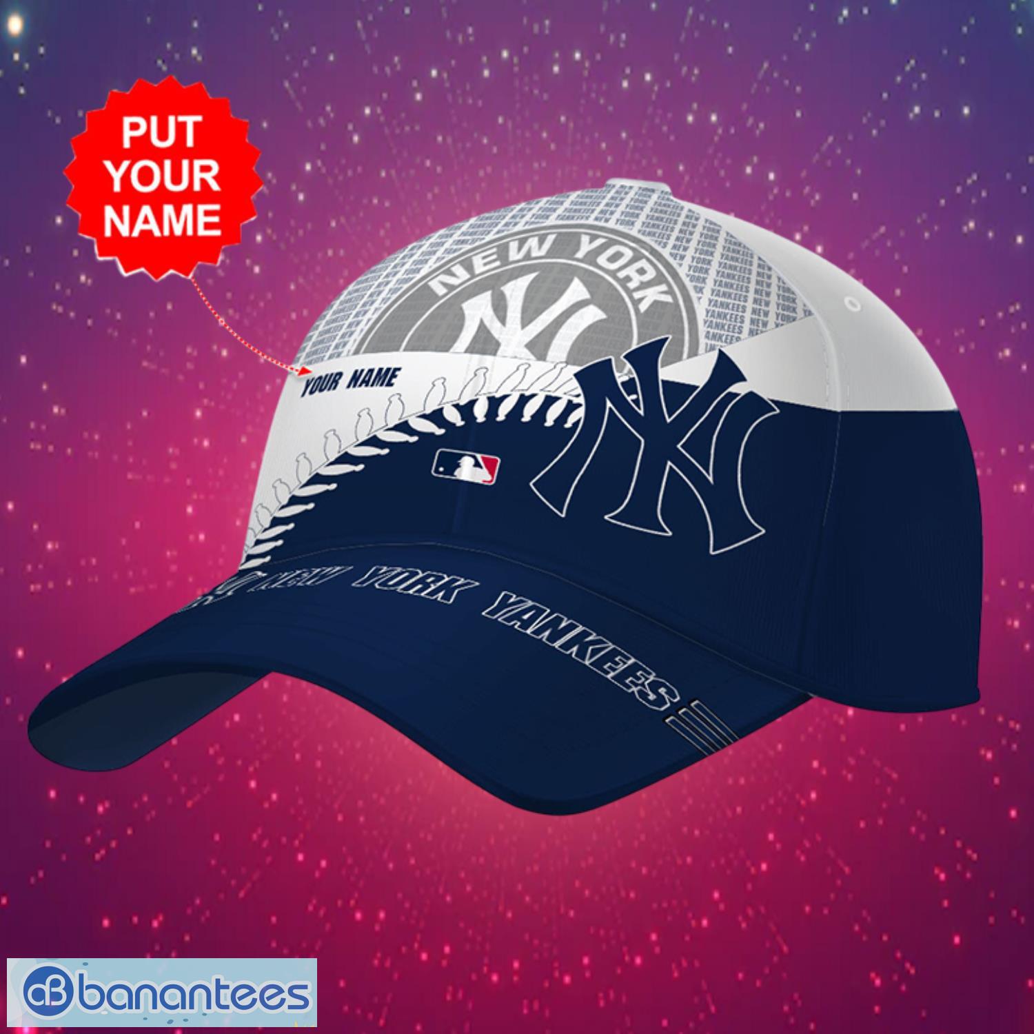 mlb new york yankees logo design navy white cap custom name cap 3d cap image MLB New York Yankees Logo Design Navy White Cap Custom Name Cap 3D Cap Product Photo 1