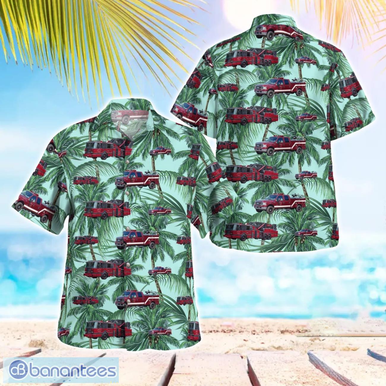 monroe volunteer fire department hawaiian shirt beach summer shirt image Monroe Volunteer Fire Department Hawaiian Shirt Beach Summer Shirt Product Photo 1