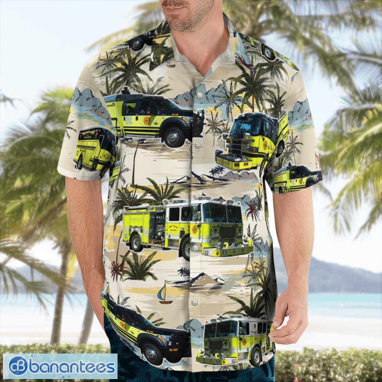 Morrisville, Pennsylvania, Falls Township Fire Company #1 Aloha Hawaiian Shirt Morrisville, Pennsylvania, Falls Township Fire Company #1 Aloha Hawaiian Shirt Product Photo 3