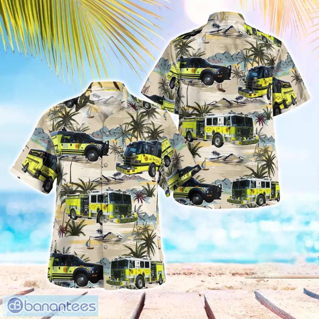 morrisville pennsylvania falls township fire company 1 aloha hawaiian shirt image Morrisville, Pennsylvania, Falls Township Fire Company #1 Aloha Hawaiian Shirt Product Photo 1