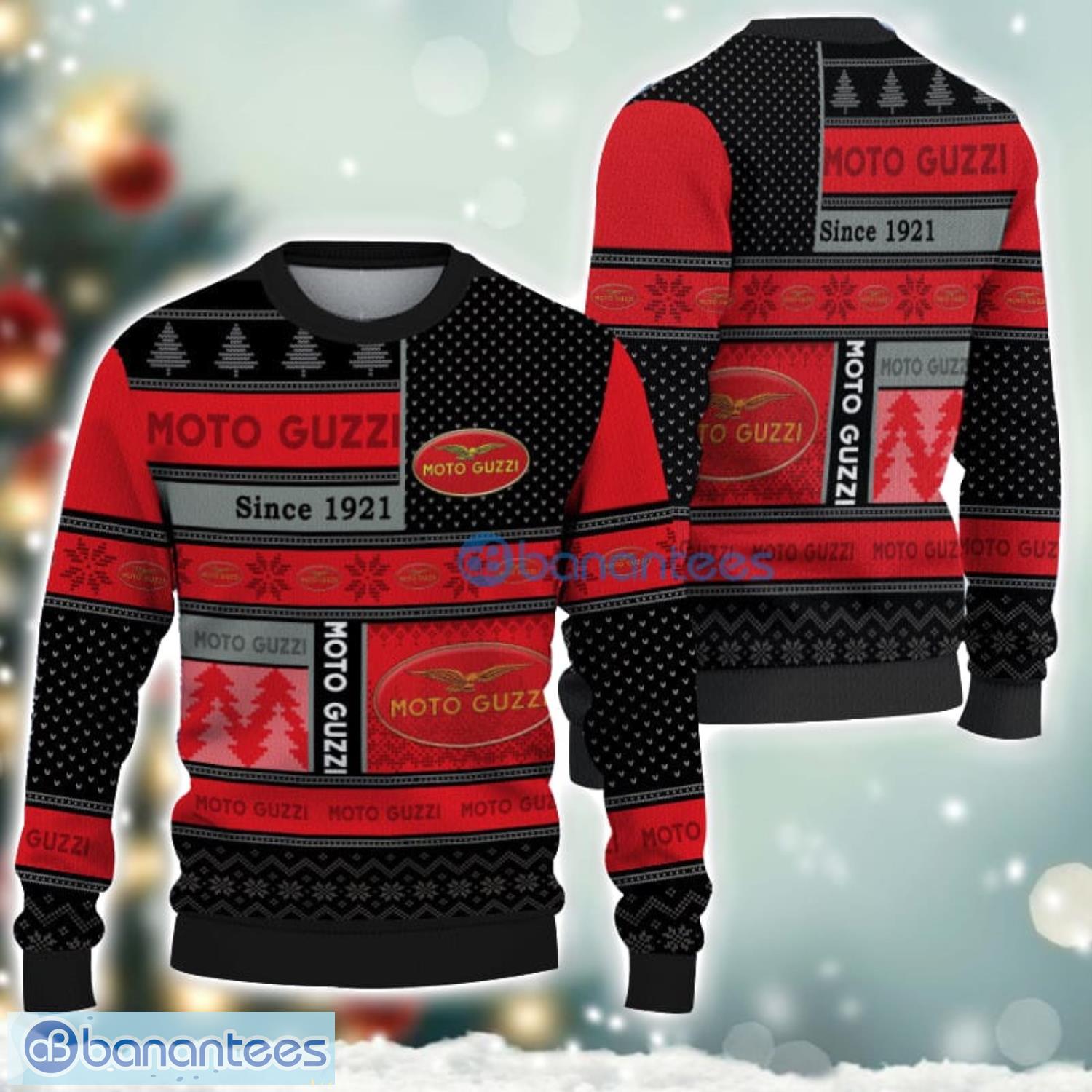 moto guzzi logo ugly christmas sweater for fans men and women christmas gift ideas image Moto-Guzzi Logo Ugly Christmas Sweater For Fans Men And Women Christmas Gift Ideas Product Photo 1
