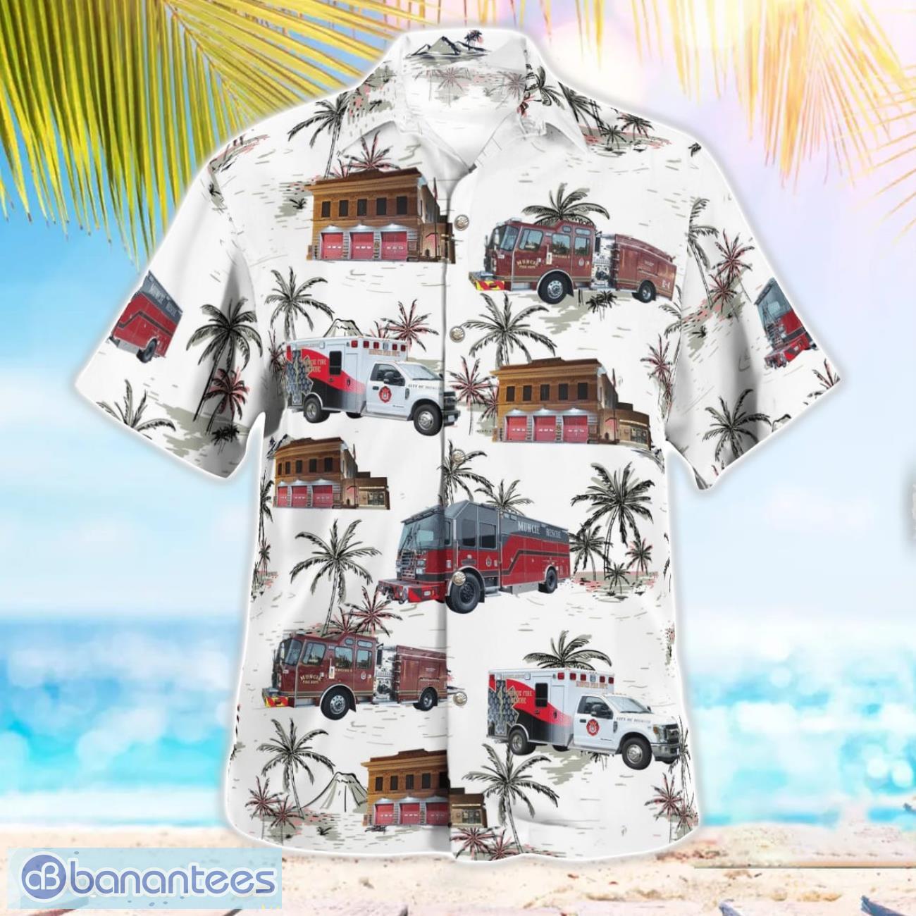 muncie indiana city of muncie fire dept aloha hawaiian shirt 2 image Muncie, Indiana, City of Muncie Fire Dept Aloha Hawaiian Shirt Product Photo 3