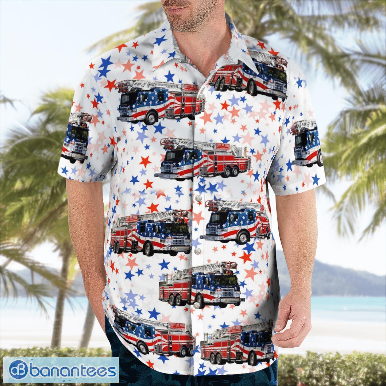 Napa Fire Department, California Hawaiian Shirt Button Summer Shirt Napa Fire Department, California Hawaiian Shirt Button Summer Shirt Product Photo 4