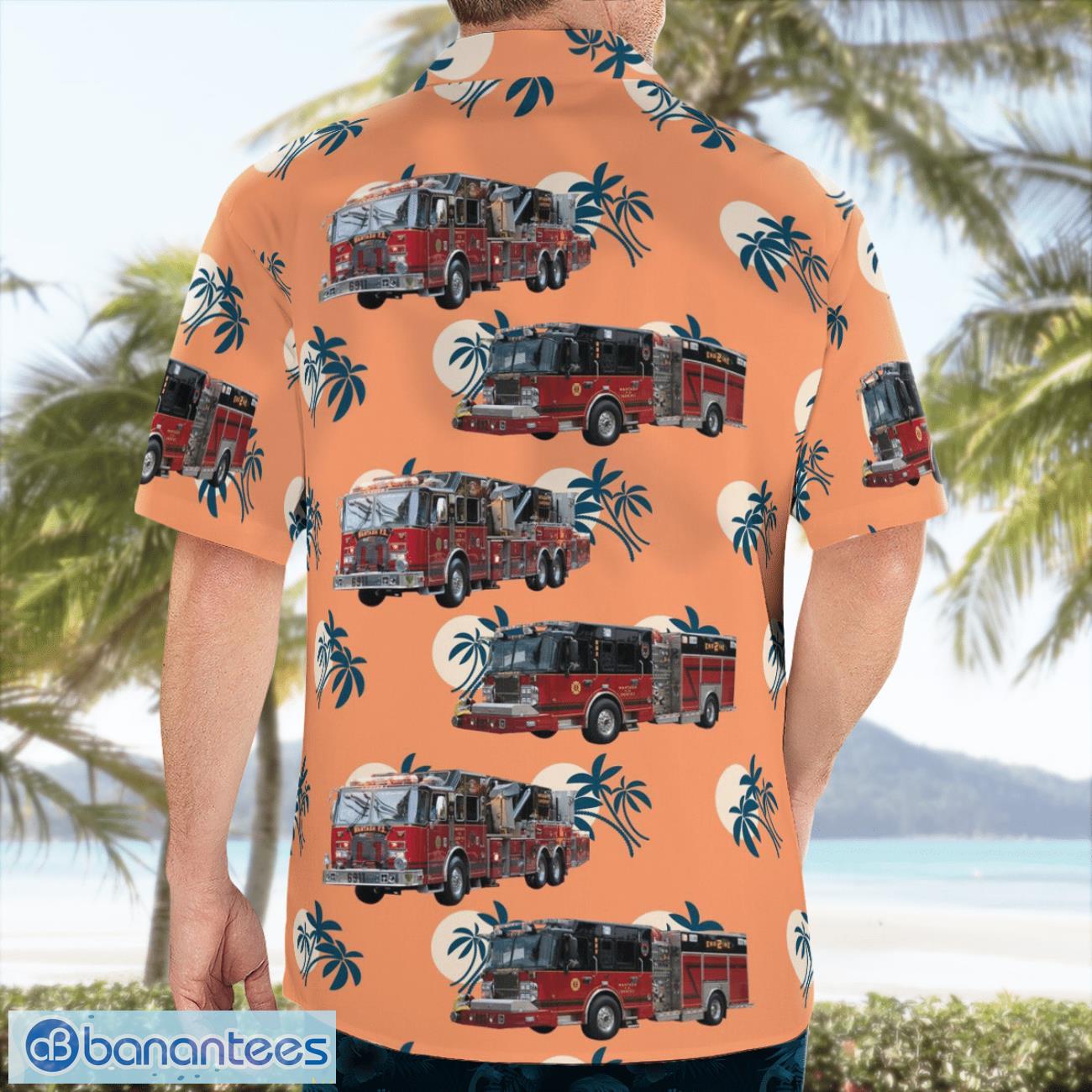 Nassau County, New York, Wantagh Fire Department Aloha Hawaiian Shirt Nassau County, New York, Wantagh Fire Department Aloha Hawaiian Shirt Product Photo 4