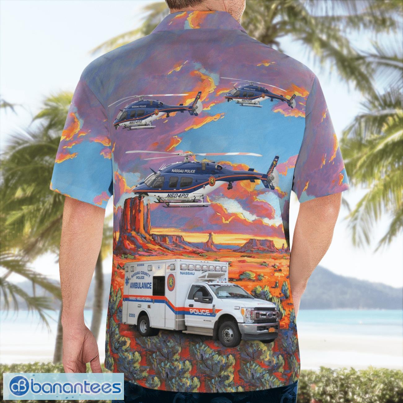 nassau county police new york hawaiian shirt men women beach shirt 1 image Nassau County Police, New York Hawaiian Shirt Men Women Beach Shirt Product Photo 2