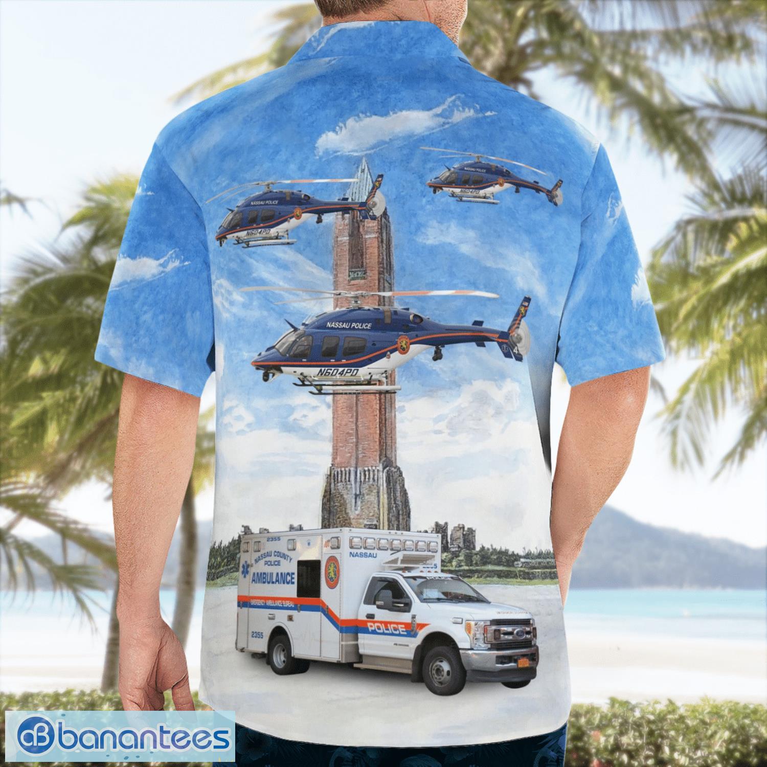 nassau county police new york summer hawaiian shirt for men women 1 image Nassau County Police, New York Summer Hawaiian Shirt For Men Women Product Photo 2
