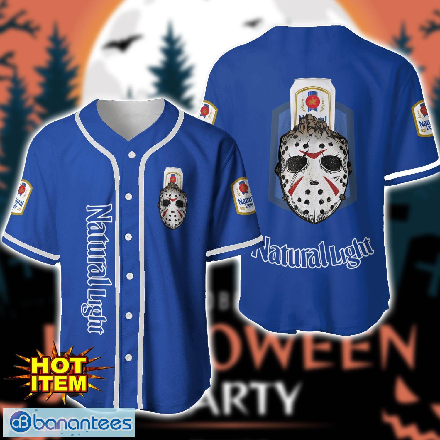 natural light horror face baseball jersey shirt halloween gift image Natural Light Horror Face Baseball Jersey Shirt Halloween Gift Product Photo 1