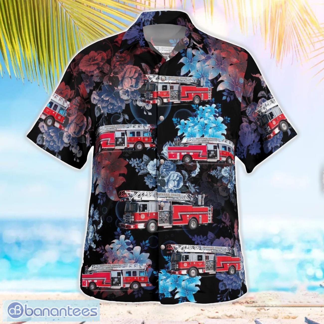 navarre beach fire rescue 3d hawaiian shirt 2 image Navarre Beach Fire Rescue 3D Hawaiian Shirt Product Photo 3