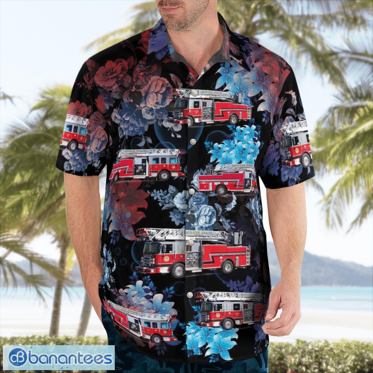 Navarre Beach Fire Rescue 3D Hawaiian Shirt Navarre Beach Fire Rescue 3D Hawaiian Shirt Product Photo 4