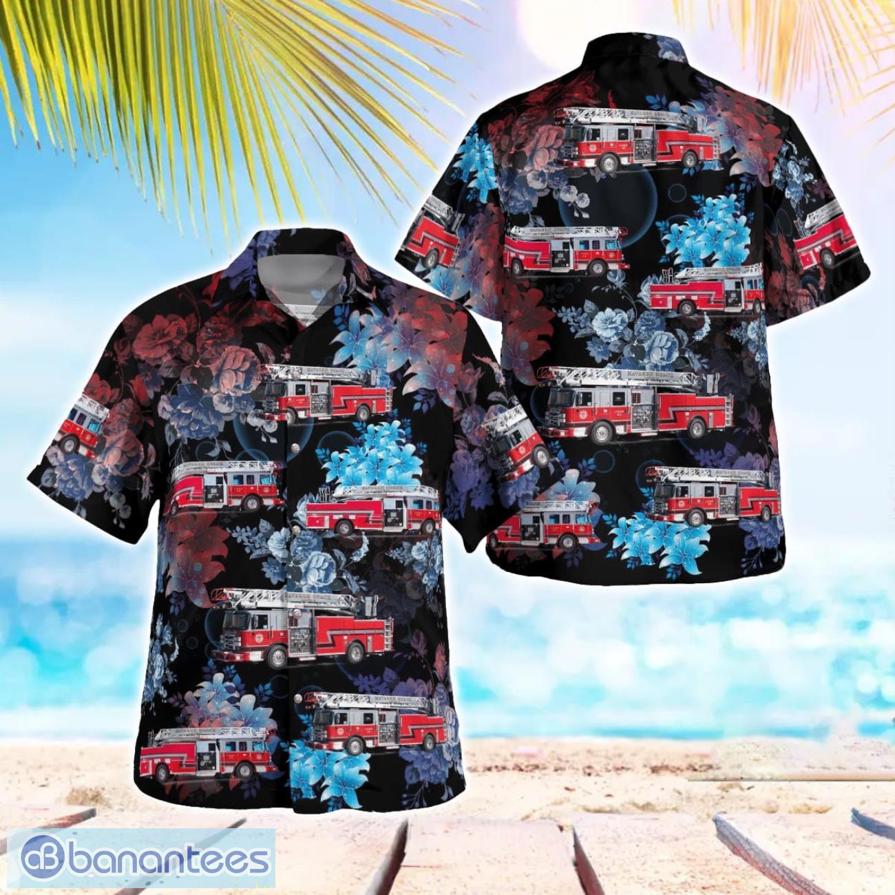 navarre beach fire rescue 3d hawaiian shirt image Navarre Beach Fire Rescue 3D Hawaiian Shirt Product Photo 1