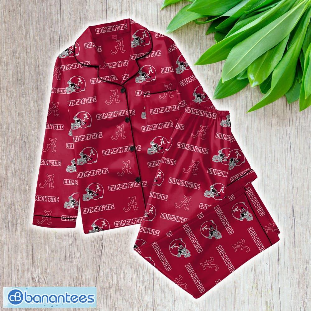 ncaa alabama crimson tide satin long sleeve pajamas set family for men women gift christmas image Ncaa Alabama Crimson Tide Satin Long Sleeve Pajamas Set Family For Men Women Gift Christmas - ZNCAA Alabama Crimson Tide_Women Satin Long Sleeve Pajamas Set_1