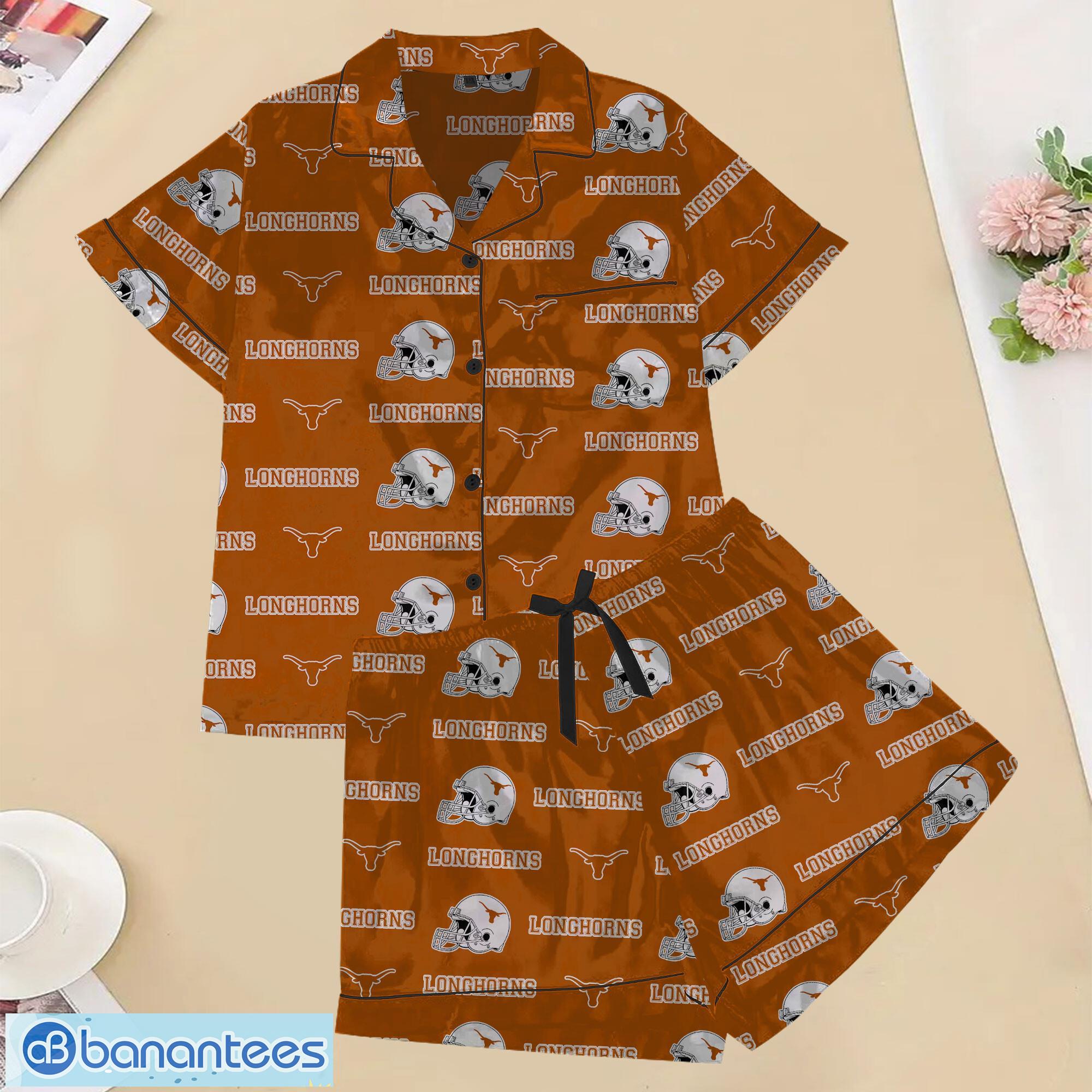 ncaa texas longhorns womens satin contrast homewear pyjama set plus size family for men women gift christmas 1 image Ncaa Texas Longhorns Women’s Satin Contrast Homewear Pyjama Set Plus Size Family For Men Women Gift Christmas - ZNCAA Texas Longhorns_Women’s Satin Contrast Homewear Pyjama Set Plus Size_6