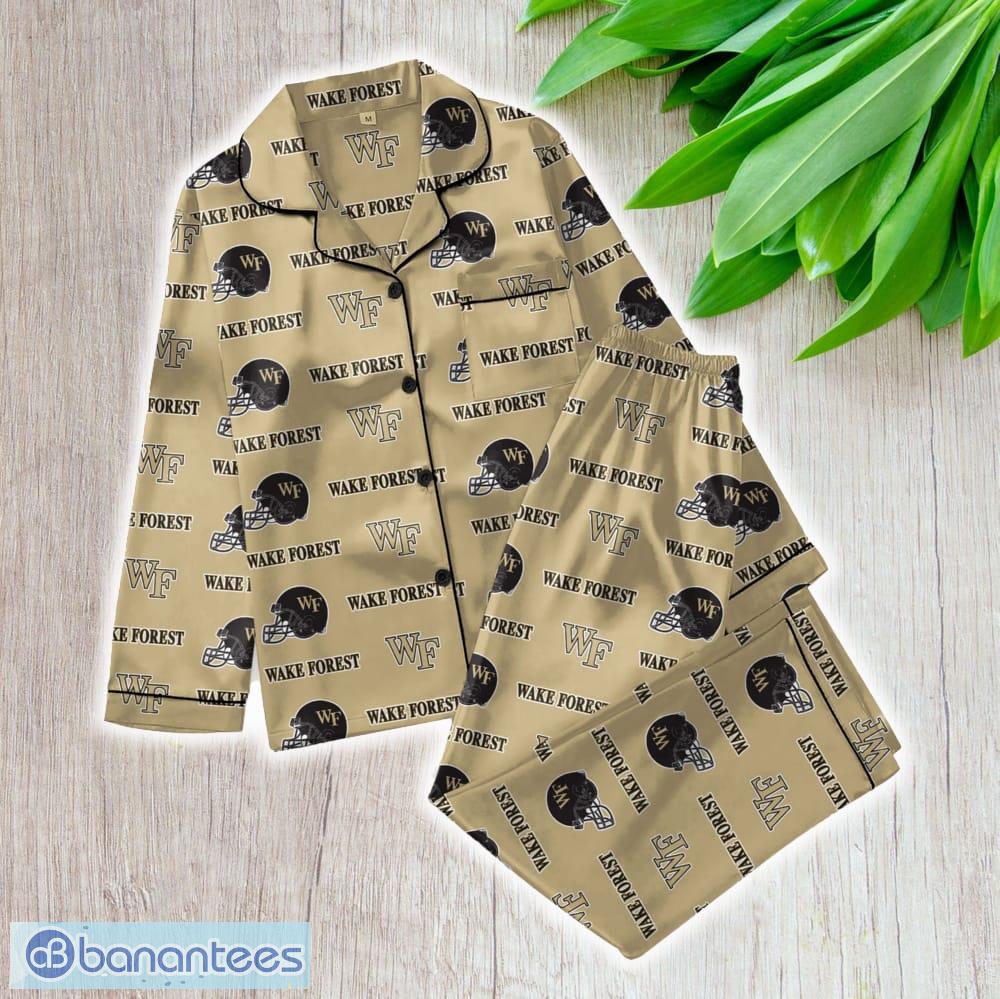 ncaa wake forest demon deacons satin long sleeve pajamas set family for men women gift christmas image Ncaa Wake Forest Demon Deacons Satin Long Sleeve Pajamas Set Family For Men Women Gift Christmas - ZNCAA Wake Forest Demon Deacons_Women Satin Long Sleeve Pajamas Set_1