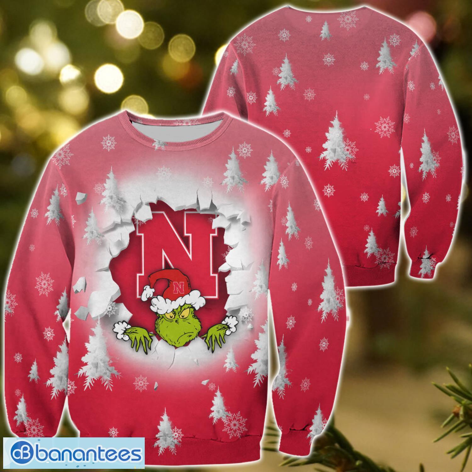 nebraska cornhuskers grinch 3d t shirt hoodie sweatshirt gift for christmas image Nebraska Cornhuskers Grinch 3D T-Shirt Hoodie Sweatshirt Gift For Christmas Product Photo 1