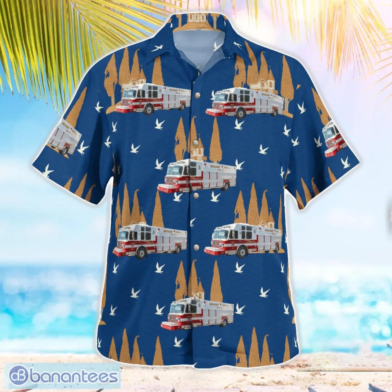 Nesconset, New York, Nesconset Fire Department Aloha Hawaiian Shirt Nesconset, New York, Nesconset Fire Department Aloha Hawaiian Shirt Product Photo 3