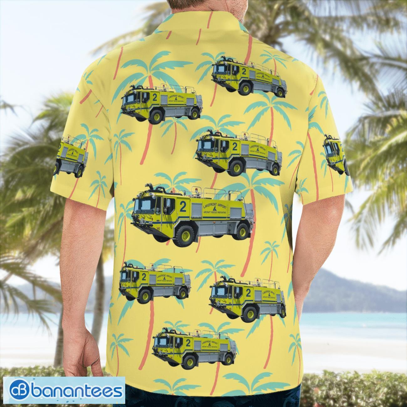 new orleans louisiana lakefront airport fire department aloha hawaiian shirt 1 image New Orleans, Louisiana, Lakefront Airport Fire Department Aloha Hawaiian Shirt Product Photo 2