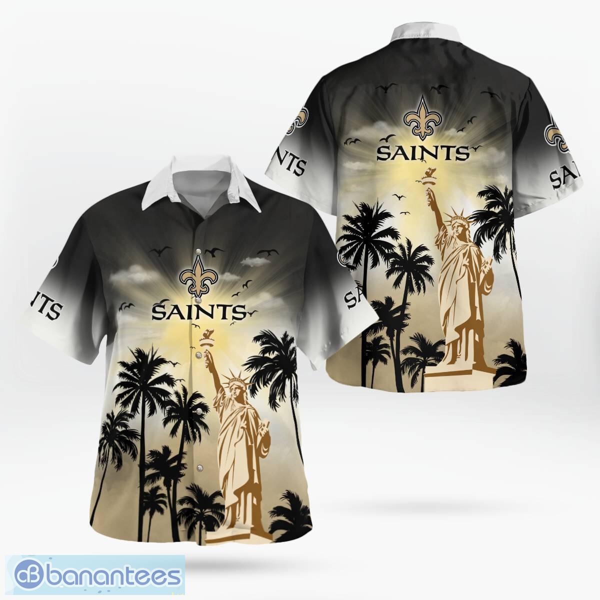 new orleans saints statue of liberty tropical hawaiian shirt for men women image New Orleans Saints Statue of Liberty Tropical Hawaiian Shirt For Men Women - New Orleans Saints Statue of Liberty Tropical Hawaiian Shirt For Men Women