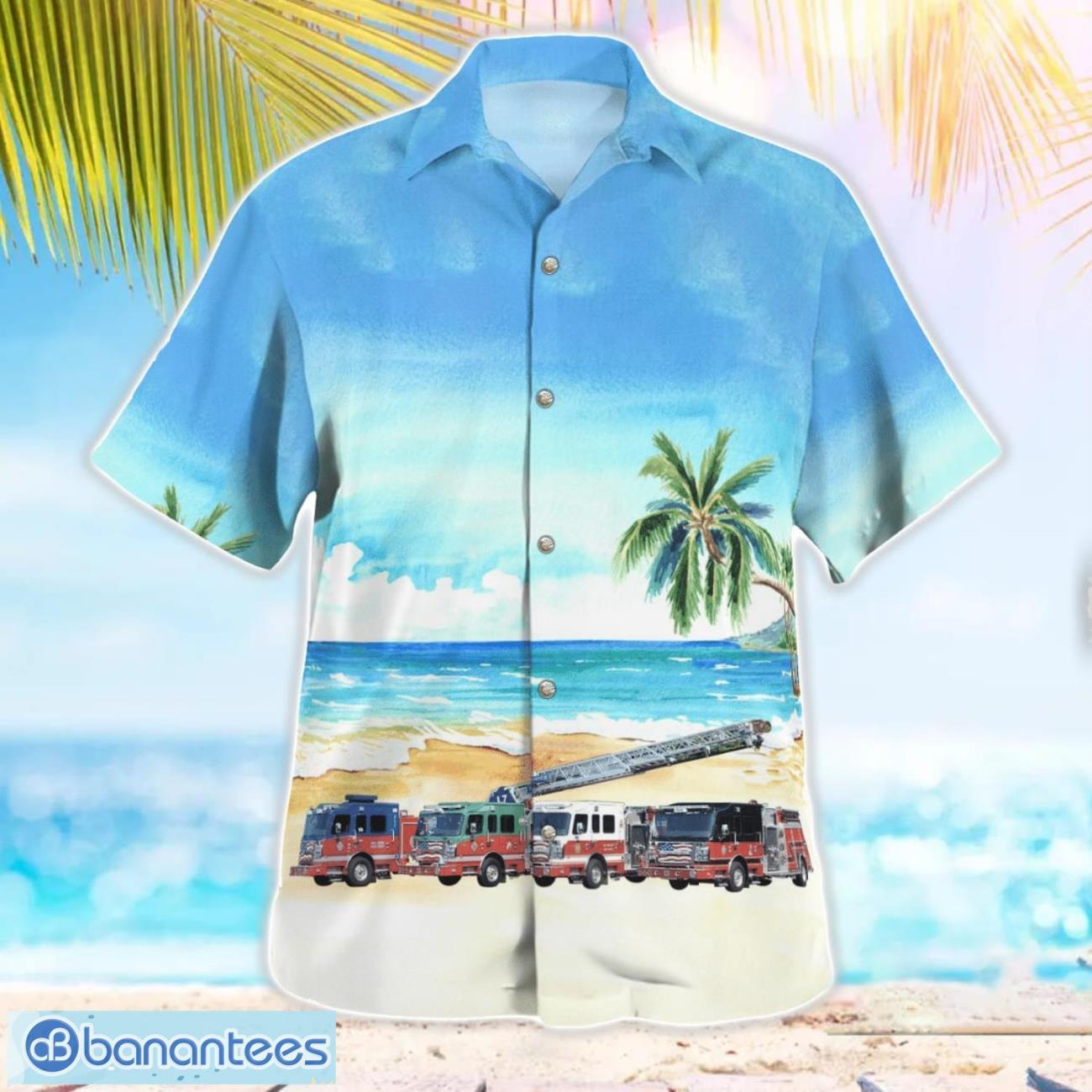 New York, Bay Shore Fire Department Summer Hawaiian Shirt For Men Women New York, Bay Shore Fire Department Summer Hawaiian Shirt For Men Women Product Photo 3