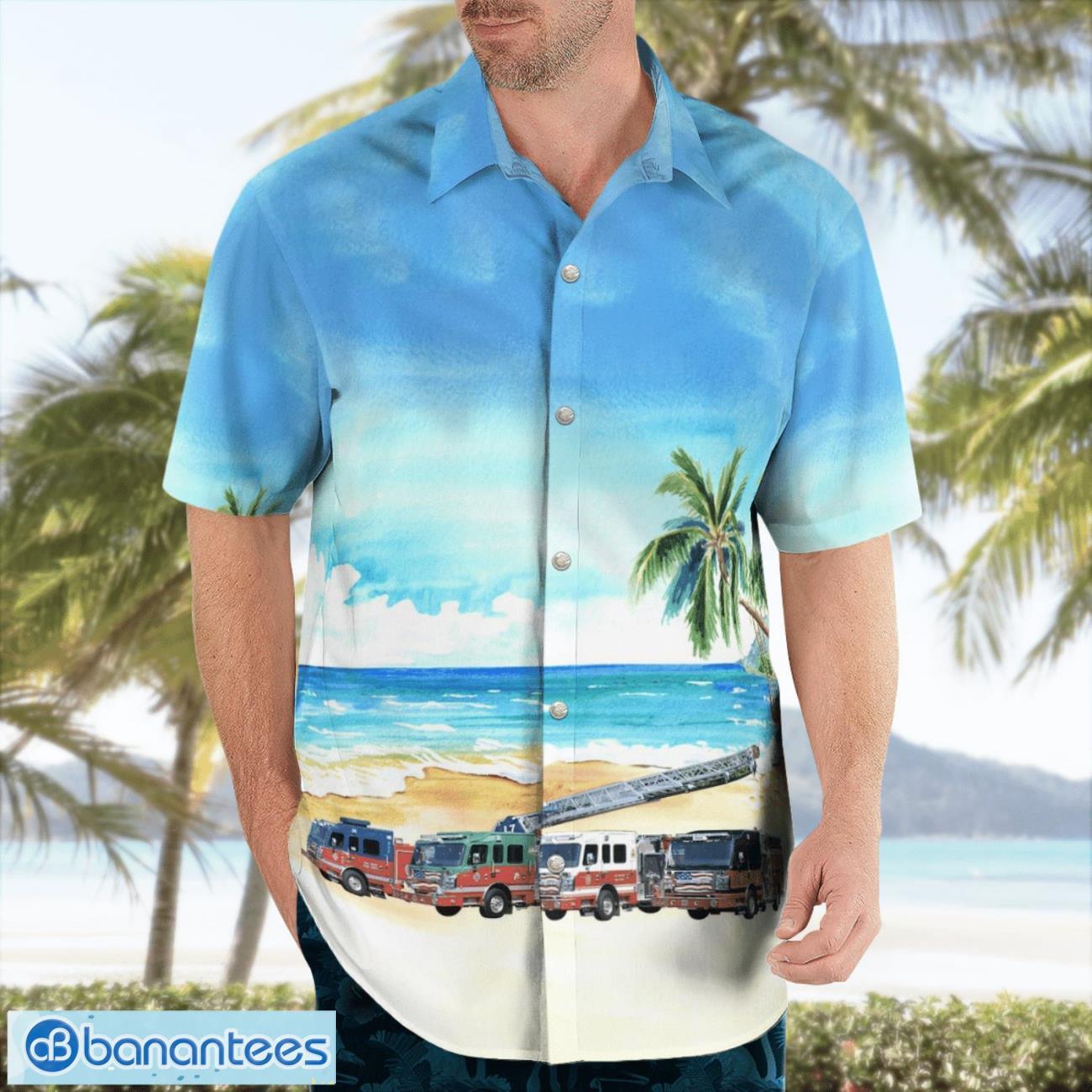 New York, Bay Shore Fire Department Summer Hawaiian Shirt For Men Women New York, Bay Shore Fire Department Summer Hawaiian Shirt For Men Women Product Photo 4