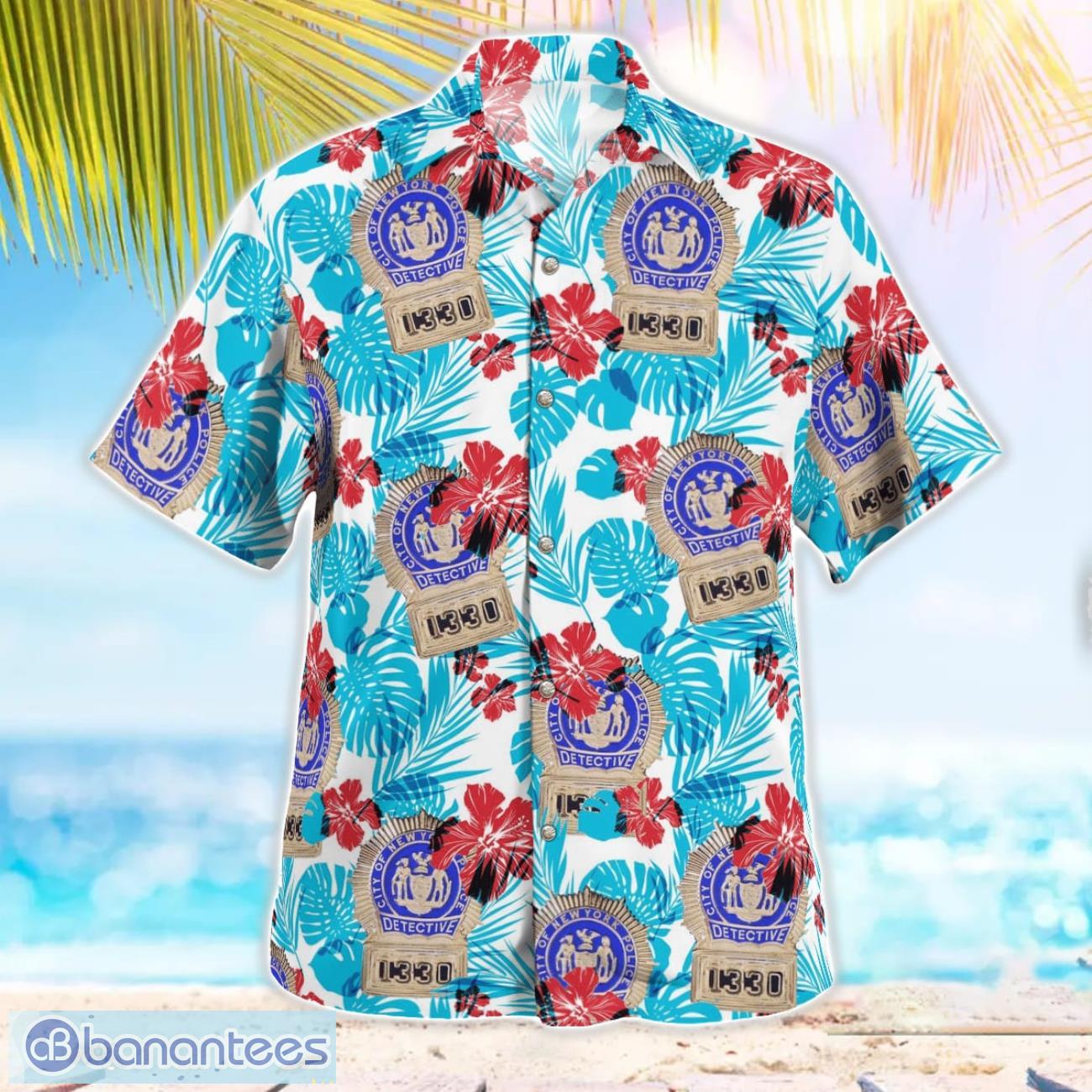 New York City Police Department Detective Bureau 3D Hawaiian Shirt New York City Police Department Detective Bureau 3D Hawaiian Shirt Product Photo 3