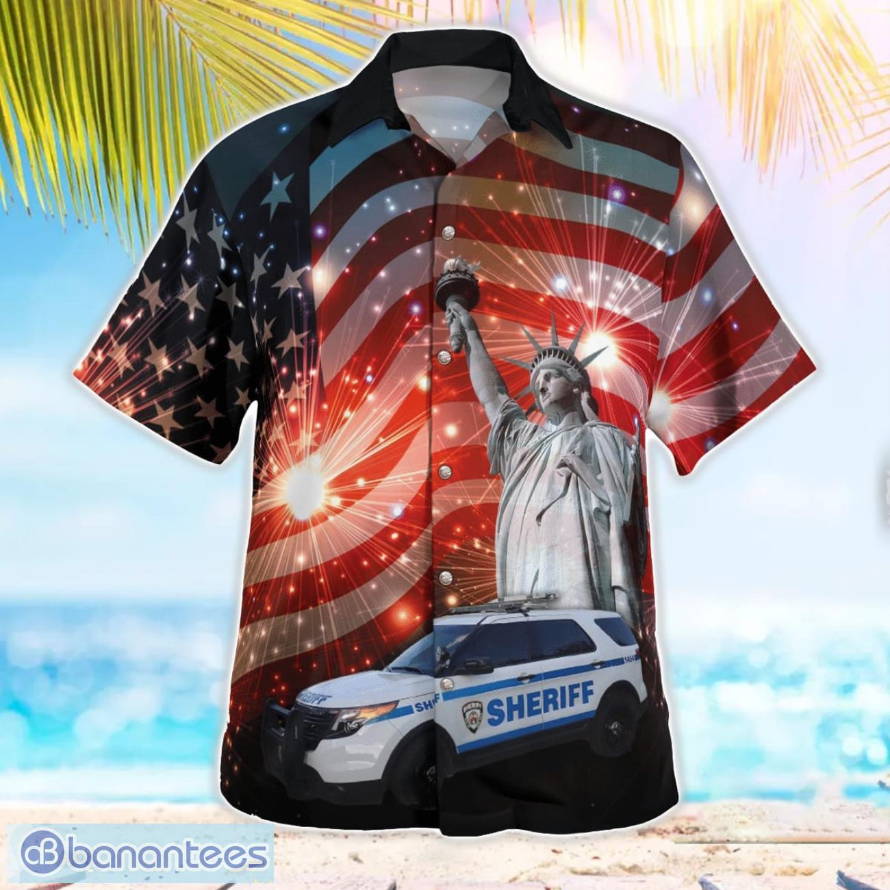 New York City Sheriff Vehicle Beach Hawaiian Shirt Summer Gift New York City Sheriff Vehicle Beach Hawaiian Shirt Summer Gift Product Photo 2