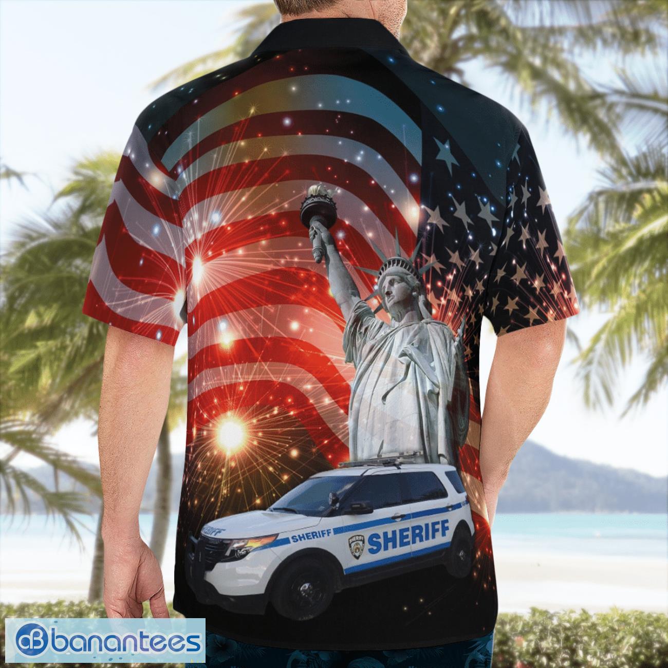 New York City Sheriff Vehicle Beach Hawaiian Shirt Summer Gift New York City Sheriff Vehicle Beach Hawaiian Shirt Summer Gift Product Photo 4