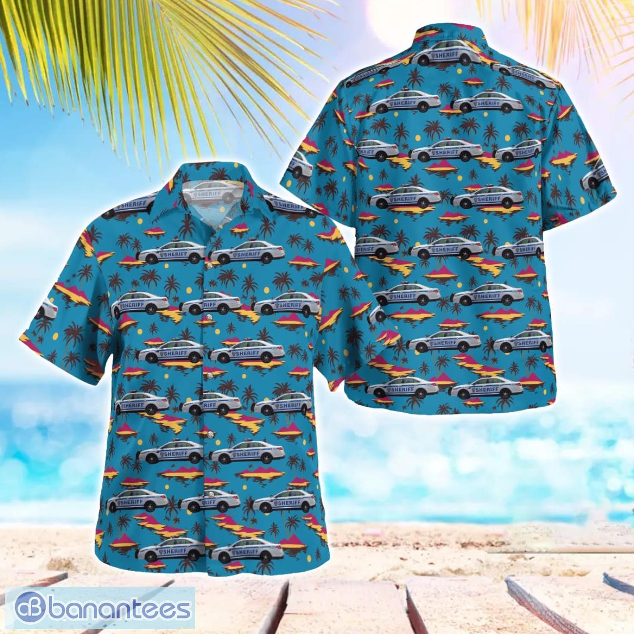 new york city sheriffs office ford taurus interceptor aloha hawaiian shirt image New York City Sheriffs Office Ford Taurus Interceptor Aloha Hawaiian Shirt Product Photo 1