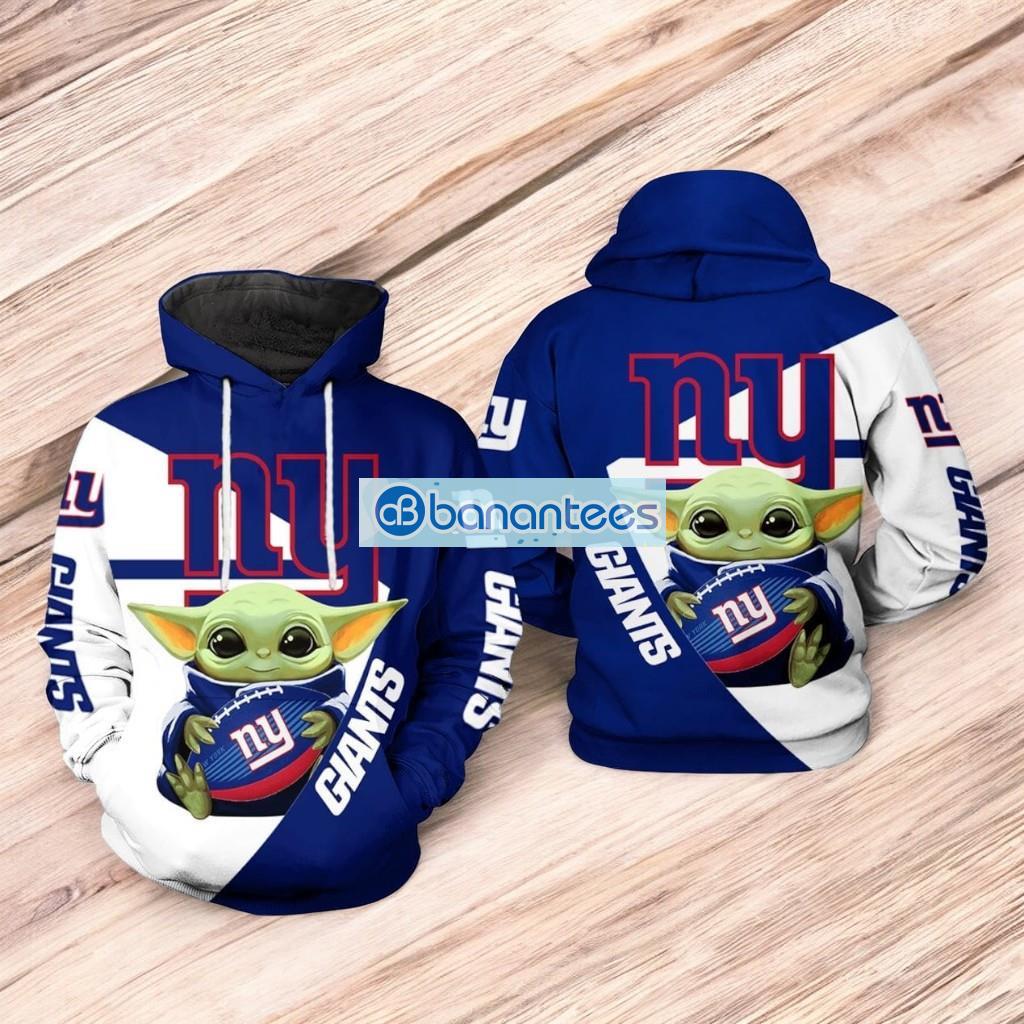 new york giants nfl baby yoda team 3d hoodie all over print image New York Giants NFL Baby Yoda Team 3D Hoodie All Over Print Product Photo 1