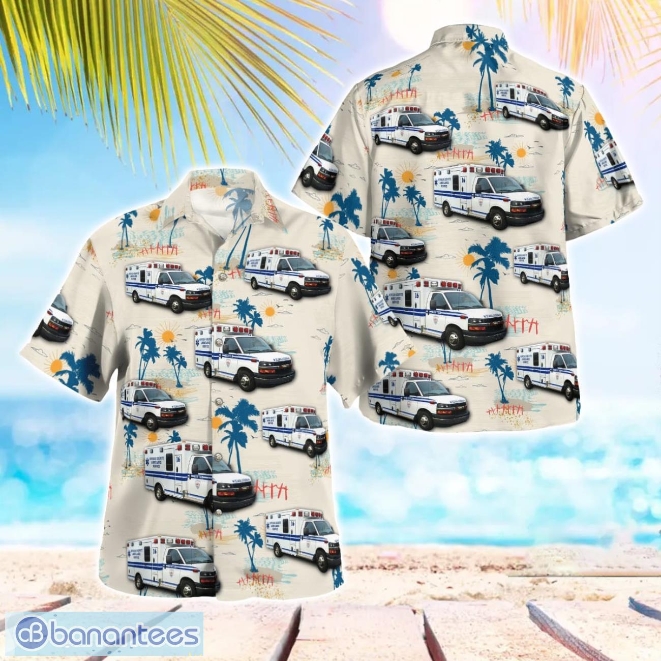 new york oswego county ambulance service menter hawaiian shirt beach shirt summer holiday gift image New York Oswego County Ambulance Service - Menter Hawaiian Shirt Beach Shirt Summer Holiday Gift Product Photo 1