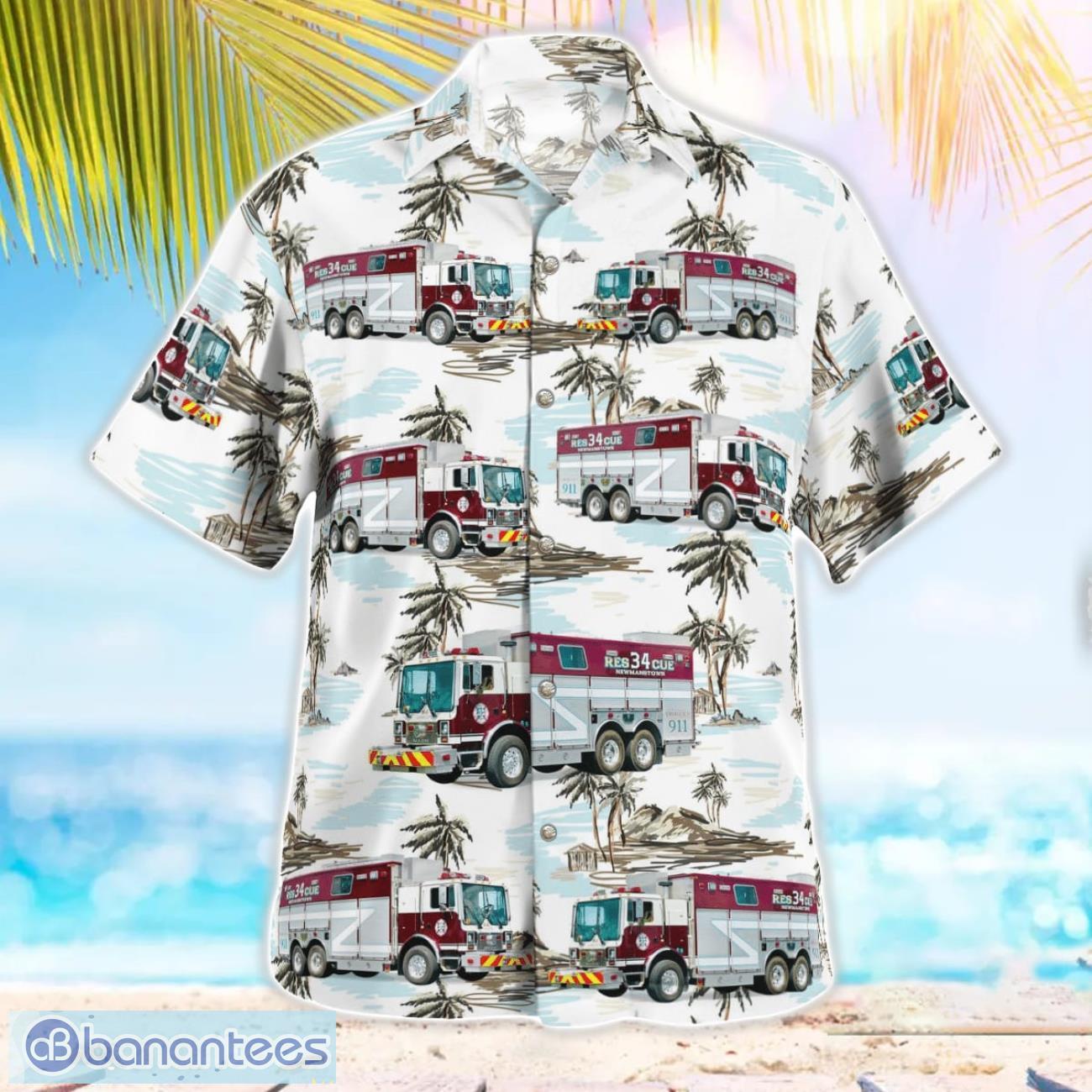 newmanstown volunteer fire company 3d hawaiian shirt 2 image Newmanstown Volunteer Fire Company 3D Hawaiian Shirt Product Photo 3