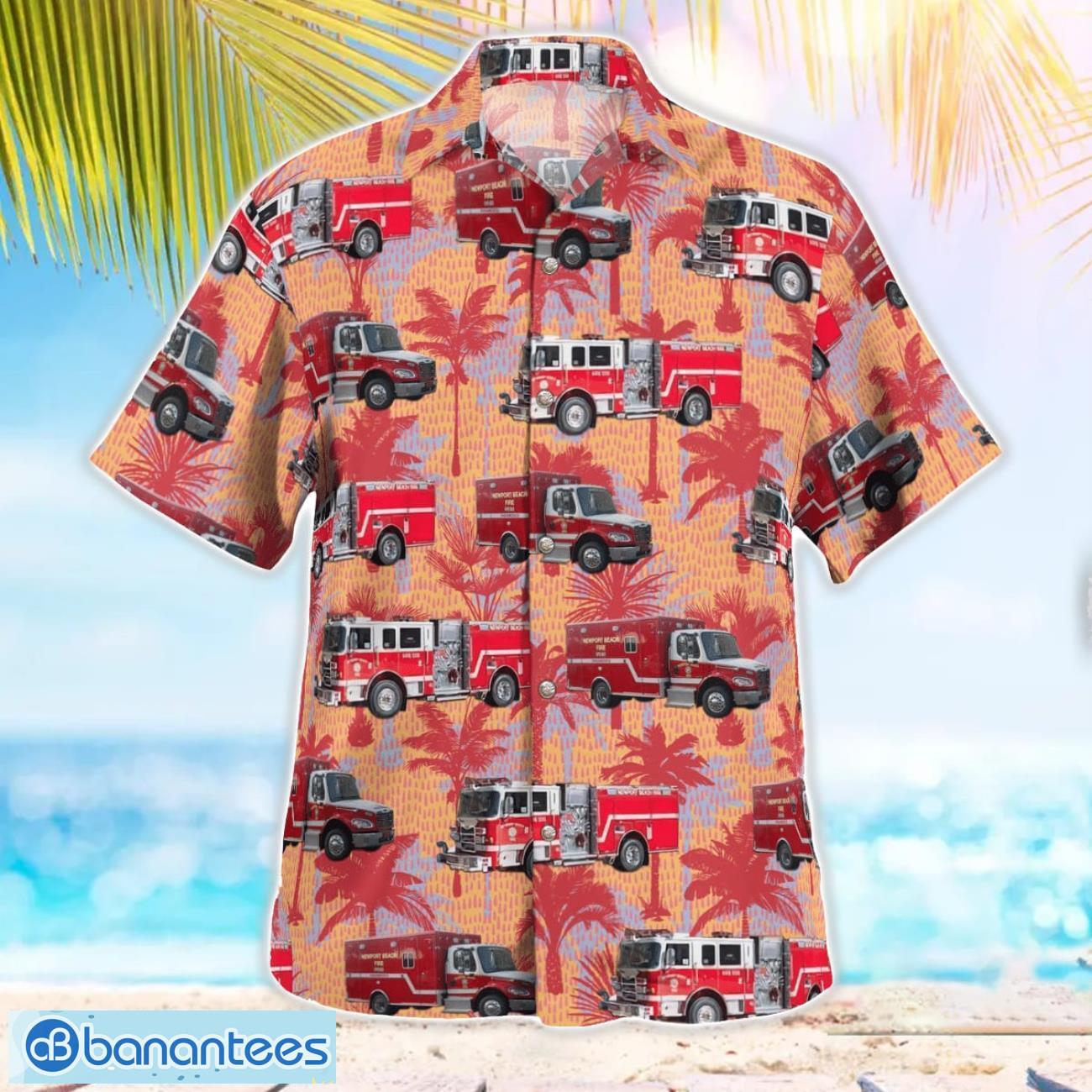 newport beach fire department newport beach california hawaiian shirt button summer shirt 2 image Newport Beach Fire Department Newport Beach, California Hawaiian Shirt Button Summer Shirt Product Photo 3